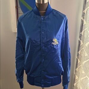 Sportsmaster Vintage Trout Embroidered Satin Jacket SZ Large